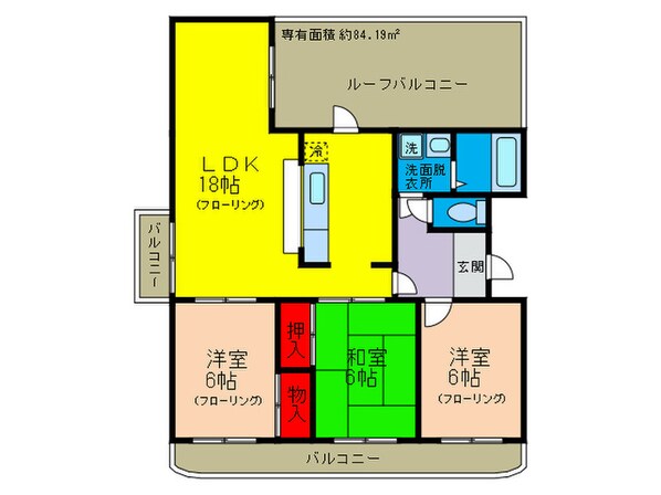 ハーモニーⅠの物件間取画像